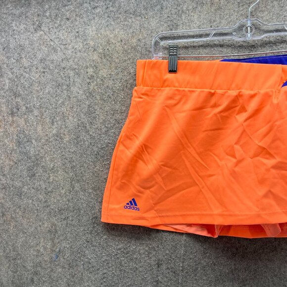 Adidas Skirt Womens Medium Orange Blue Response Climalite Athletic Tennis Skort - Picture 9 of 11